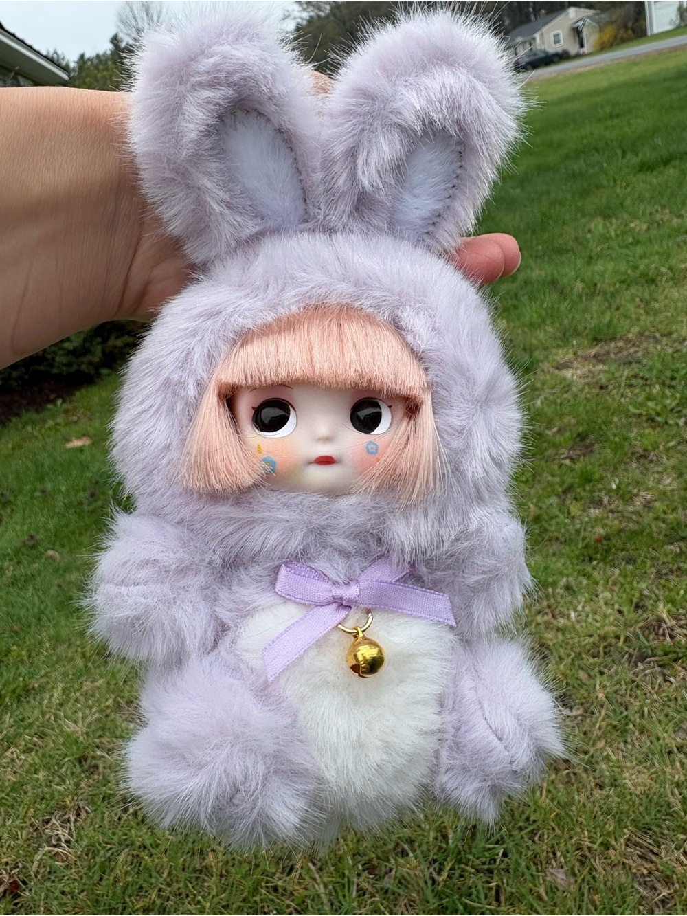 Kawaii Bunny Plush Doll Keychain – Soft Girl Y2K Aesthetic Charm - Picture 5 of 9